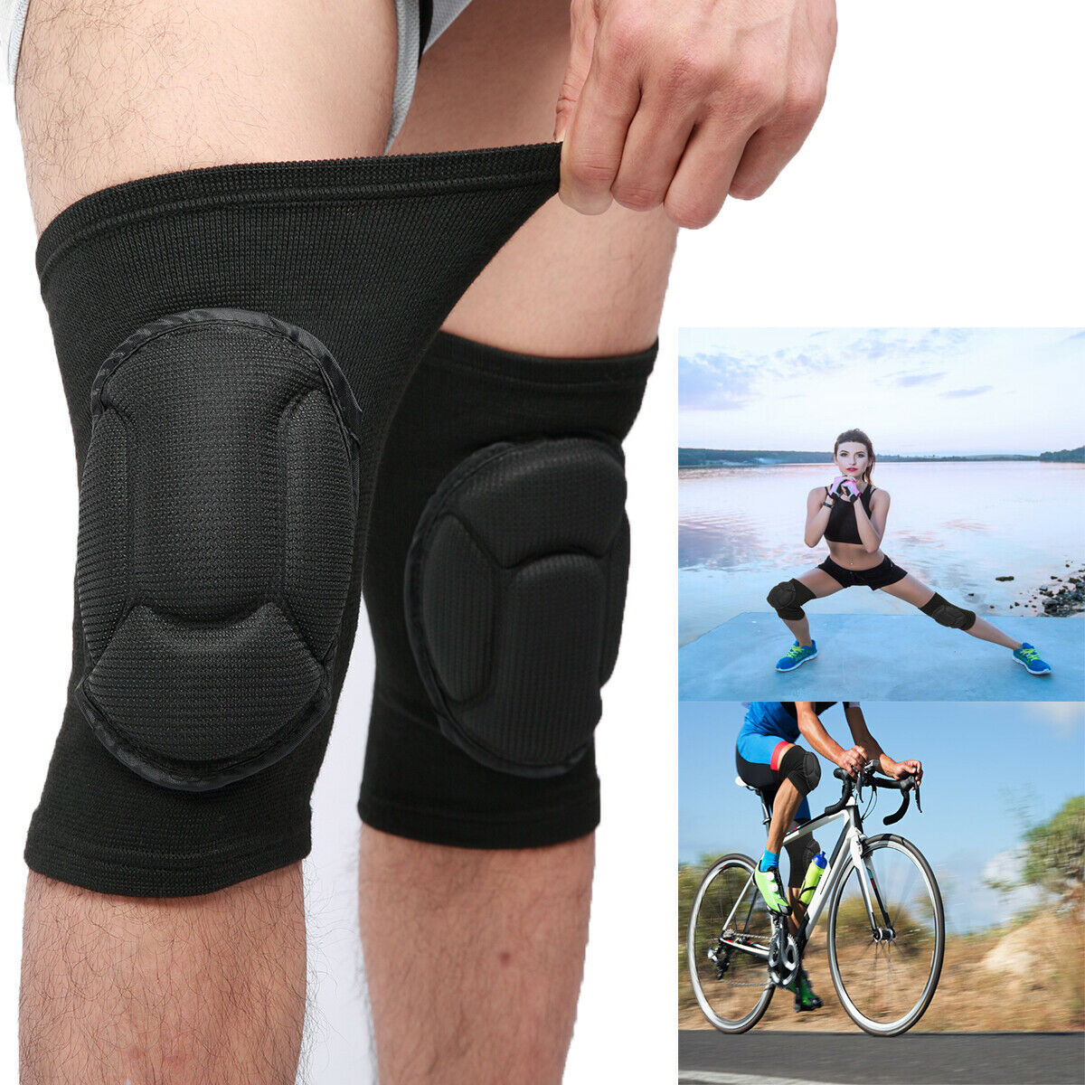 1 Pair Knee Pads Kneelet Protective Gears For Gardening Safety Ride Construction
