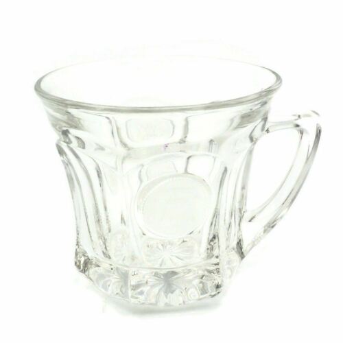 Vintage Fostoria Liberty Coin Clear Glass Coffee / Tea Cup 3.25 Inch