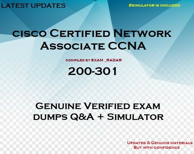 200-301 Certified Network Associate Ccna Practice Exam Dumps Q&a + Sim