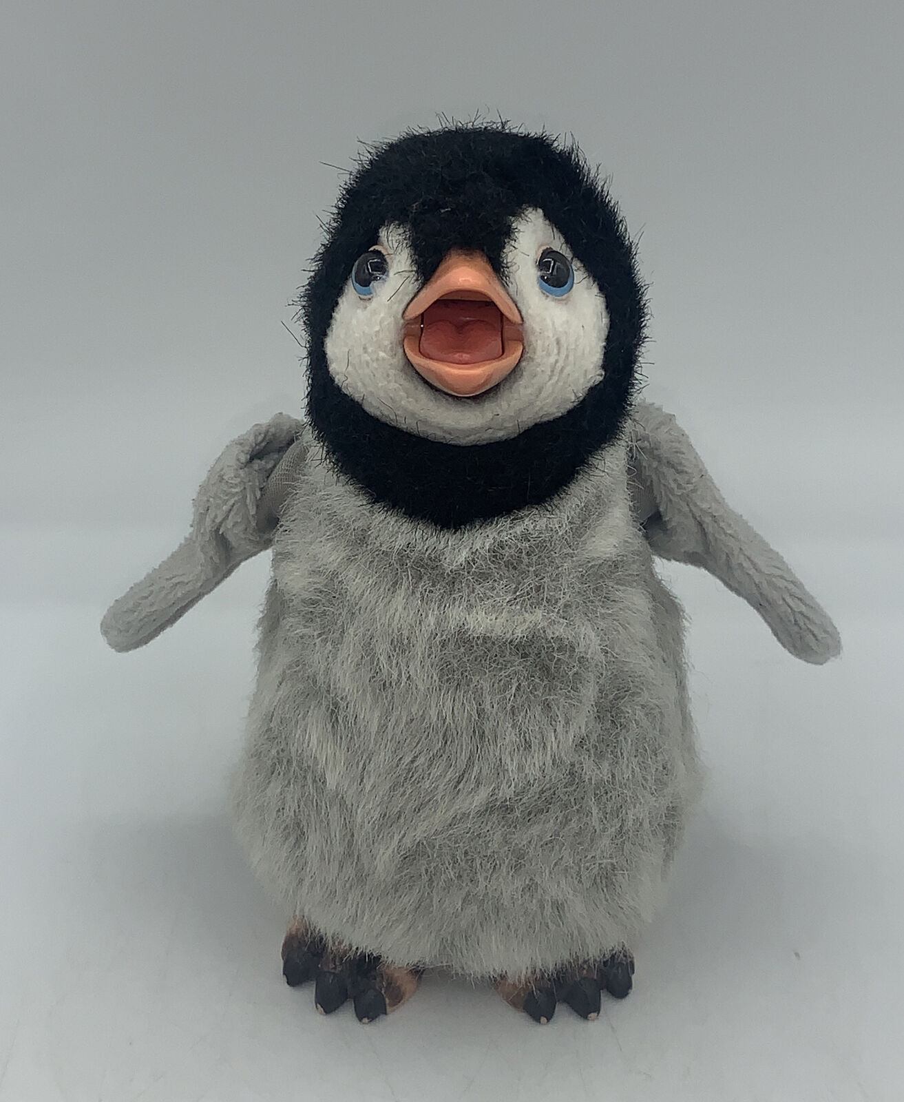 Hasbro Furreal Friends Baby 7 1/2” Penguin Gray Animated Plush Toy 2009