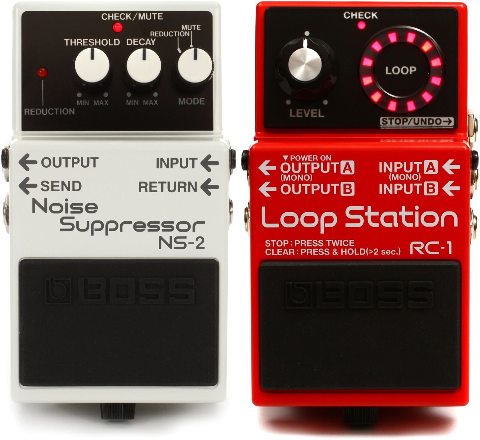 Boss Ns-2 Noise Suppressor Pedal + Boss Rc-1 Loop Station Looper Pedal Value