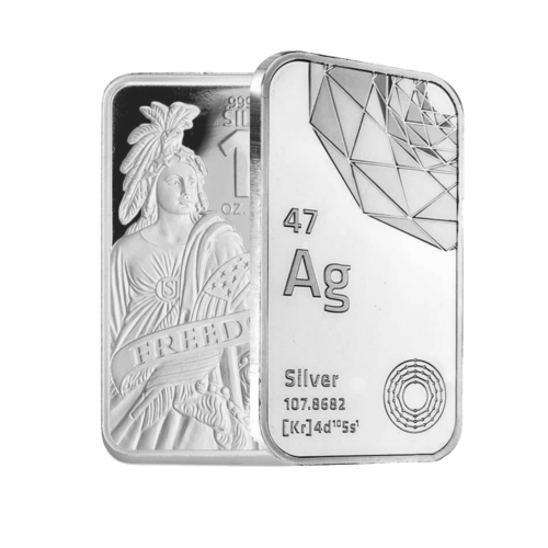 10 Oz Dgse .999 Ag Silver Bar Bu - Freedom Symbol - Sealed - In Stock!!