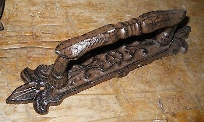 1 Large Cast Iron Antique Style Fancy Barn Handle, Gate Pull, Shed Door Handles