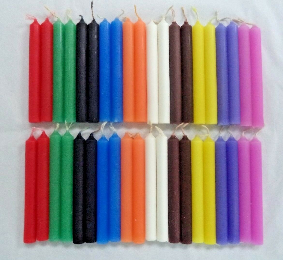 Mini Chime Spell Candles 2 Sets Of 20 = 40 Candles Assorted (wicca Altar) Set #2